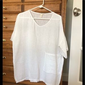 Eileen Fisher Linen Boxy Top